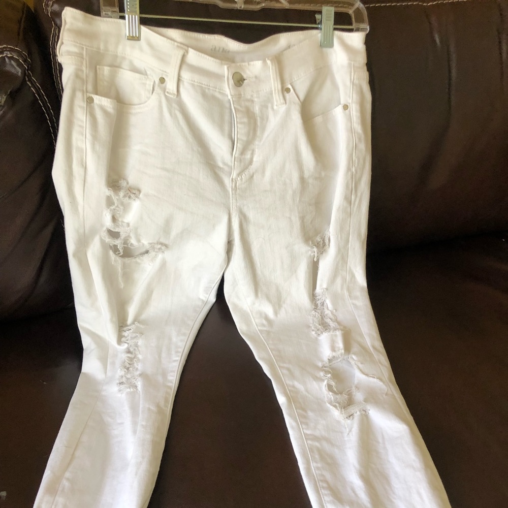 ANA white ripped jeans